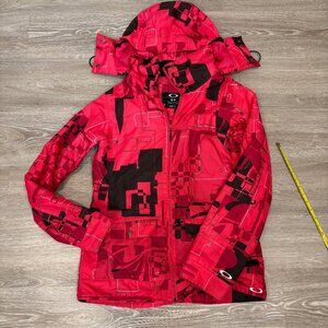 Oakley Ofleats Waterproof Womens Pink Loose fit Winter Snow jacket